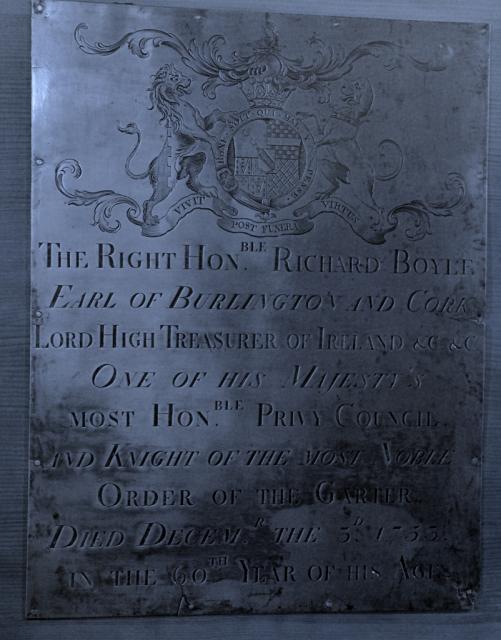 Coffin Plate of the 3rd Earl of Burlington