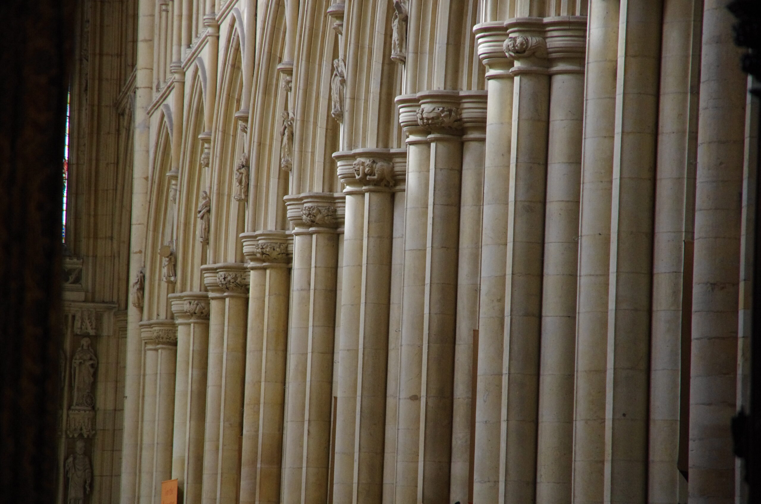 Beverley Minster nave arcade.